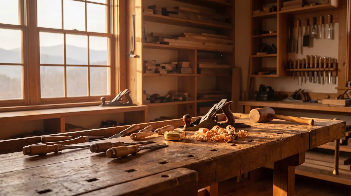 Hand-craft woodworking workshop representing our hand-built approach to web design